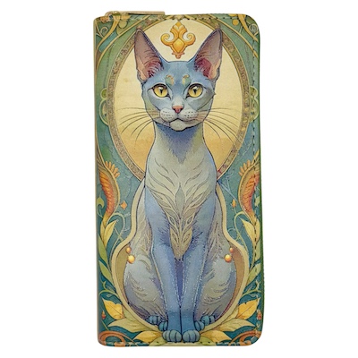 Grey Hairless Cat Large Digital Print Purse